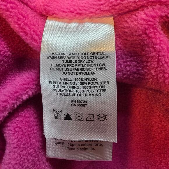 Columbia Black Pink Zip Coat Puffer Jacket Zip Pockets Women's Medium Gift - Picture 8 of 11